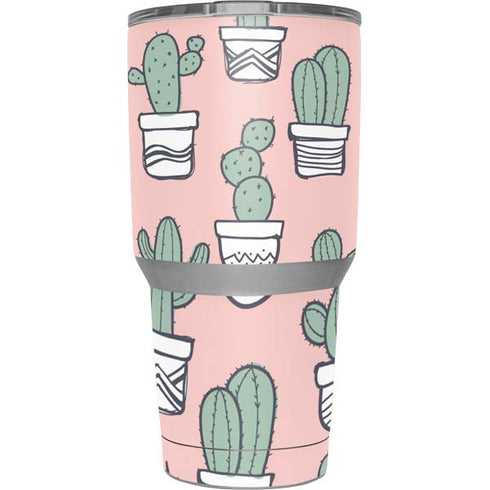 Pink Cactus Yeti 30oz Rambler Tumbler Skin