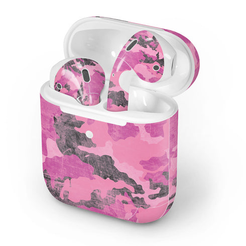 Pink Camouflage Apple AirPods 2 Skin
