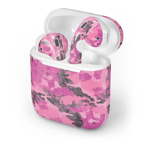 Pink Camouflage Apple AirPods Skin
