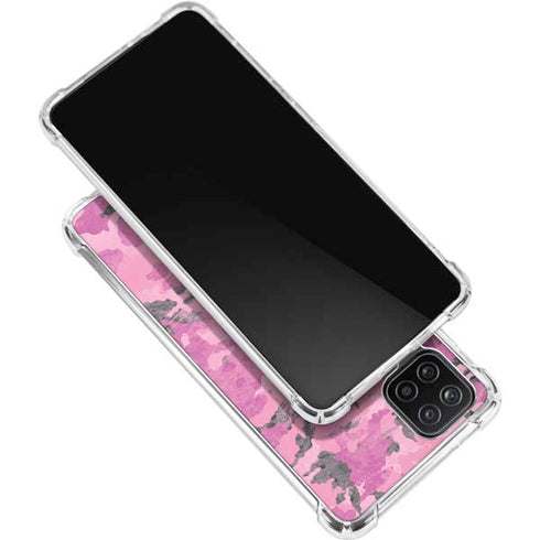 Pink Camouflage Galaxy A12 Clear Case