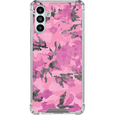 Pink Camouflage Galaxy A13 5G Clear Case