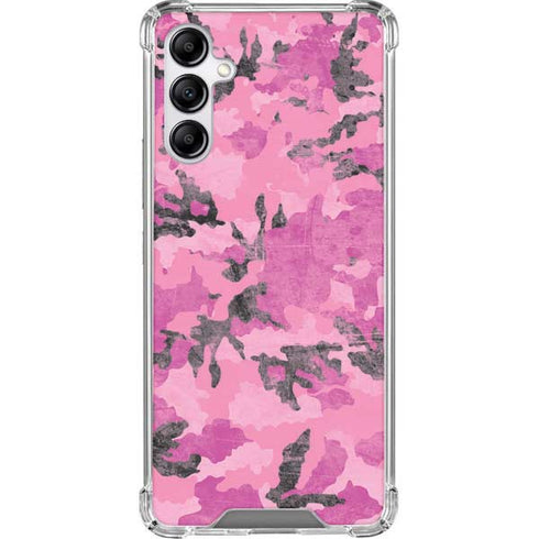 Pink Camouflage Galaxy A14 5G Clear Case