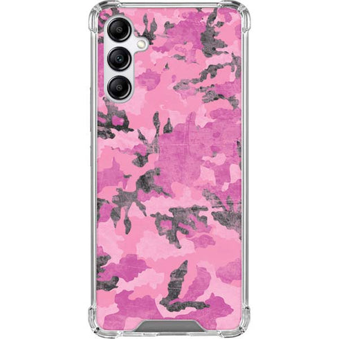 Pink Camouflage Galaxy A15 5G Clear Case