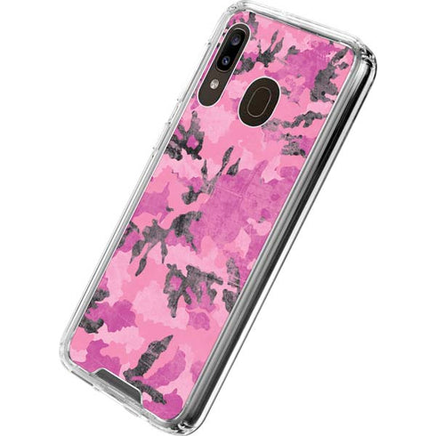 Pink Camouflage Galaxy A30 Clear Case