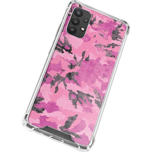 Pink Camouflage Galaxy A32 5G Clear Case