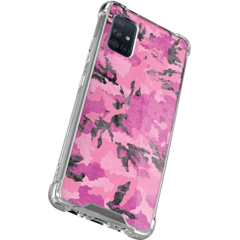 Pink Camouflage Galaxy A51 5G Clear Case