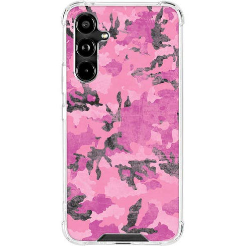 Pink Camouflage Galaxy A54 5G Clear Case