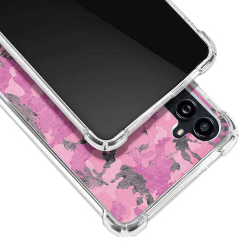 Pink Camouflage Galaxy A54 5G Clear Case