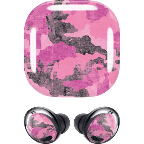 Pink Camouflage Galaxy Buds Pro Skin