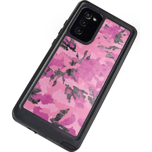 Pink Camouflage Galaxy Note20 5G Waterproof Case