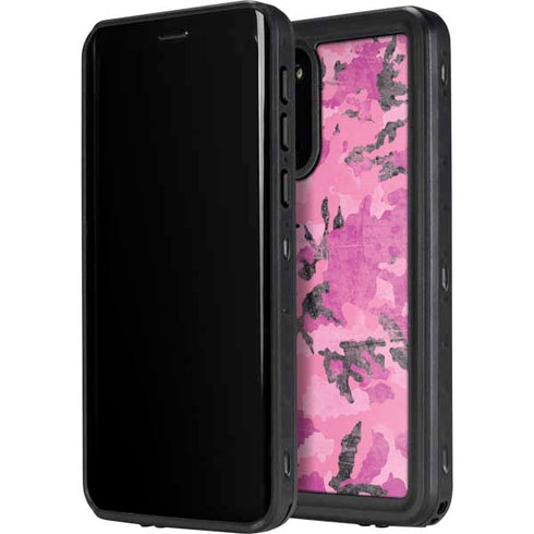 Pink Camouflage Galaxy S20 Plus Waterproof Case