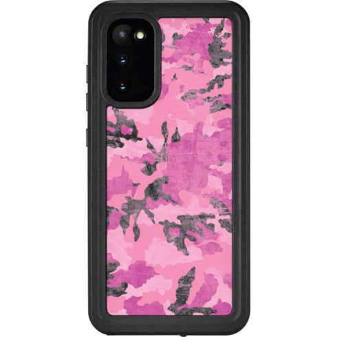 Pink Camouflage Galaxy S20 Waterproof Case