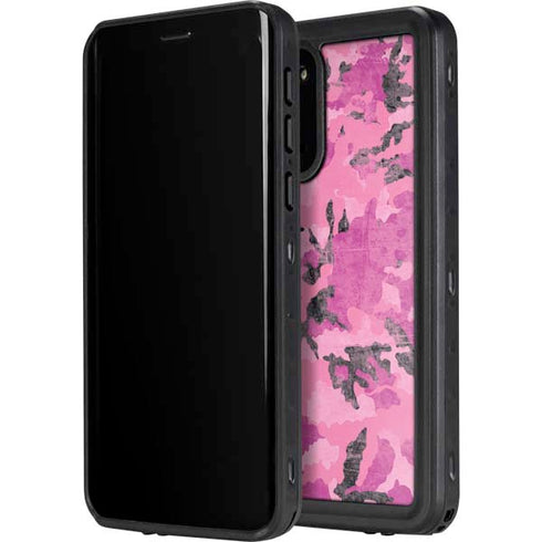 Pink Camouflage Galaxy S20 Waterproof Case