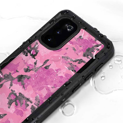 Pink Camouflage Galaxy S20 Waterproof Case