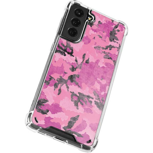 Pink Camouflage Galaxy S21 5G Clear Case