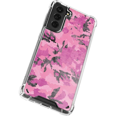 Pink Camouflage Galaxy S21 Plus 5G Clear Case