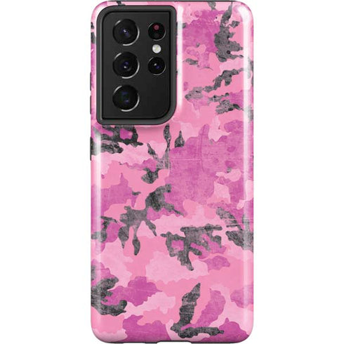 Pink Camouflage Galaxy S21 Ultra 5G Pro Case