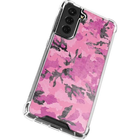 Pink Camouflage Galaxy S22 Plus Clear Case