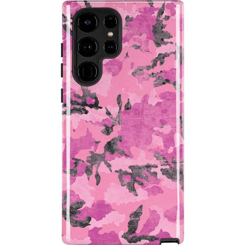Pink Camouflage Galaxy S22 Ultra Pro Case
