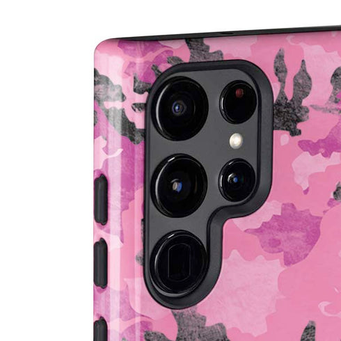 Pink Camouflage Galaxy S22 Ultra Pro Case