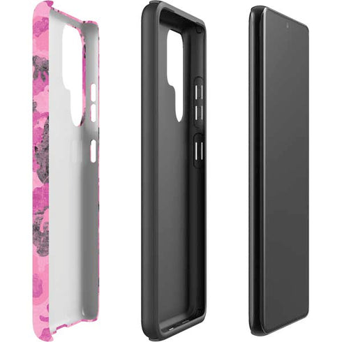 Pink Camouflage Galaxy S22 Ultra Pro Case