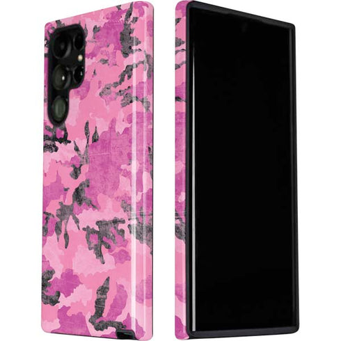 Pink Camouflage Galaxy S22 Ultra Pro Case