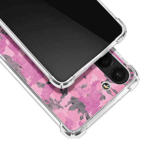 Pink Camouflage Galaxy S23 Clear Case