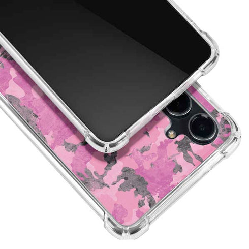 Pink Camouflage Galaxy S23 FE Clear Case
