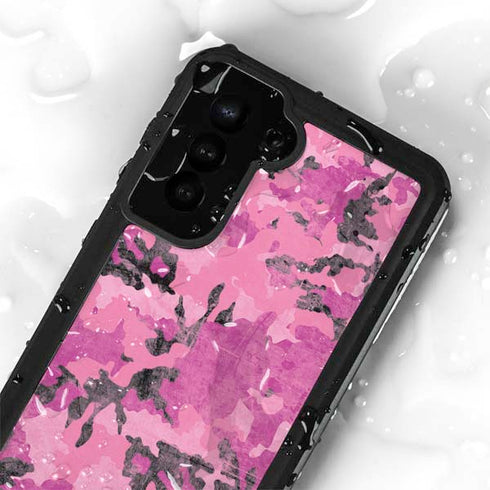 Pink Camouflage Galaxy S23 Plus Waterproof Case