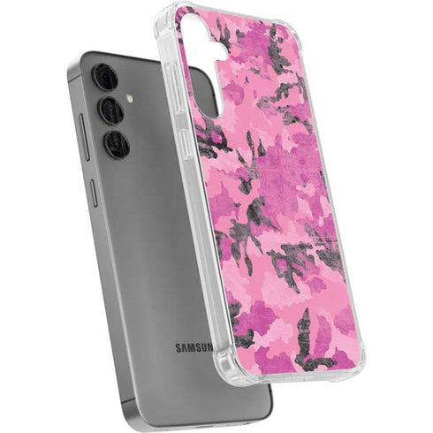 Pink Camouflage Galaxy S24 Plus Clear Case
