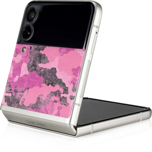 Pink Camouflage Galaxy Z Flip3 5G Skin
