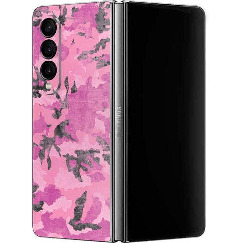 Pink Camouflage Galaxy Z Fold4 5G Skin