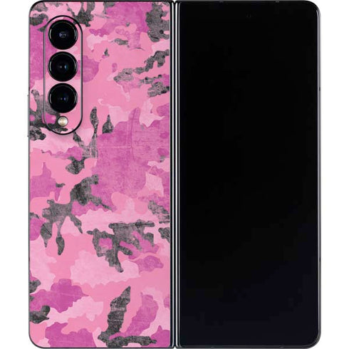 Pink Camouflage Galaxy Z Fold4 5G Skin