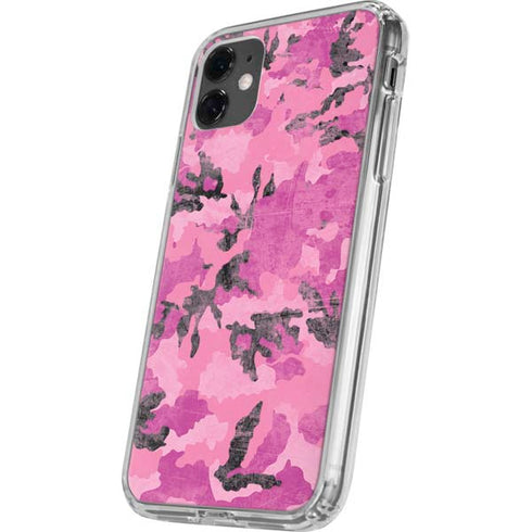 Pink Camouflage iPhone 11 Clear Case
