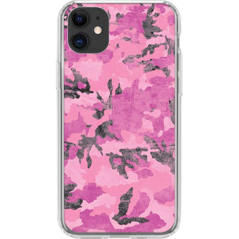 Pink Camouflage iPhone 11 Clear Case