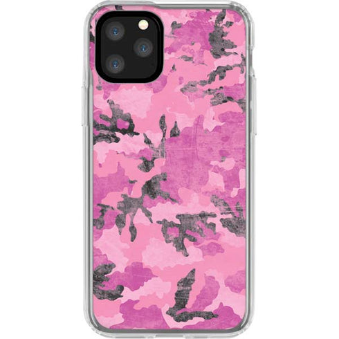 Pink Camouflage iPhone 11 Pro Clear Case