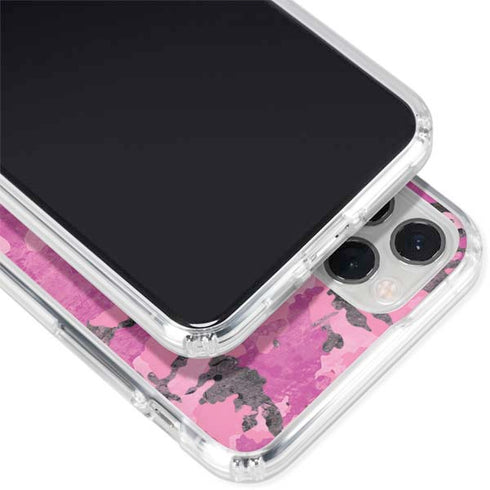 Pink Camouflage iPhone 11 Pro Clear Case