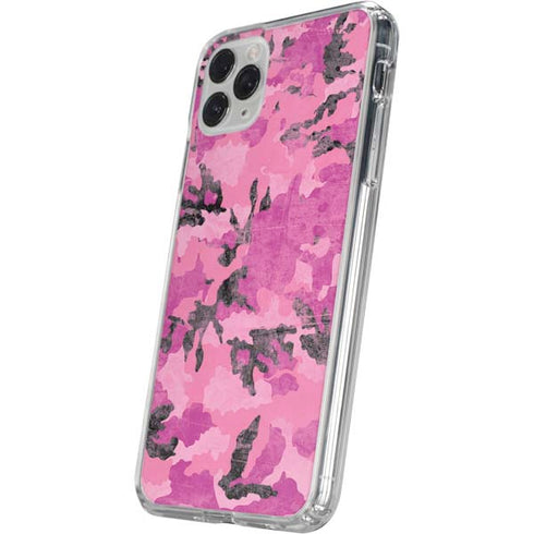 Pink Camouflage iPhone 11 Pro Clear Case