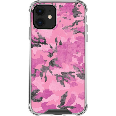 Pink Camouflage iPhone 12 Mini Clear Case