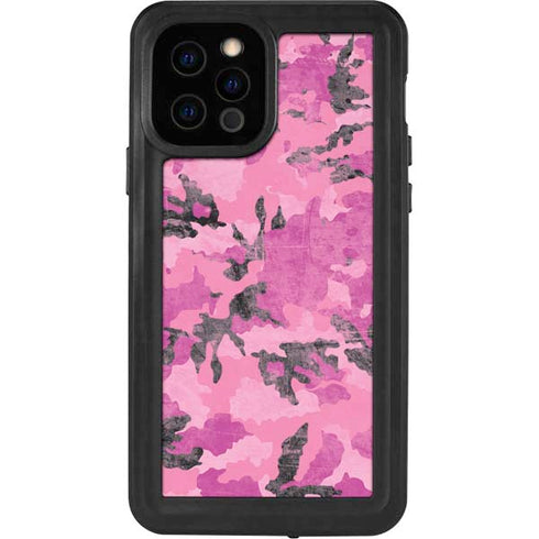 Pink Camouflage iPhone 12 Pro Waterproof Case