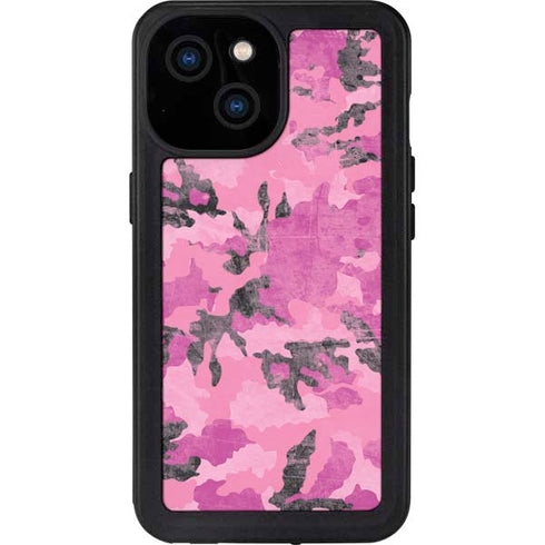 Pink Camouflage iPhone 13 Mini Waterproof Case