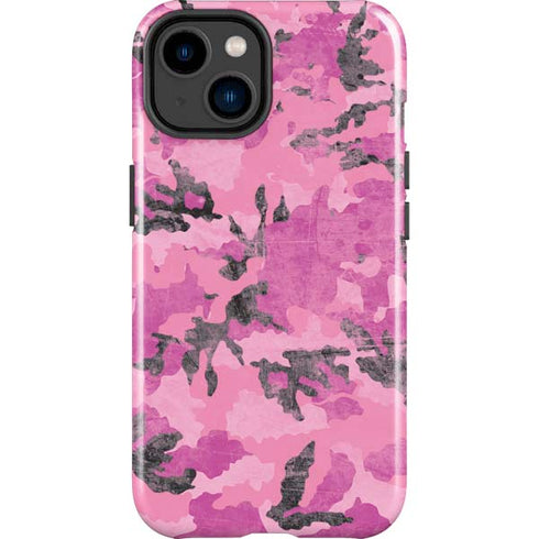Pink Camouflage iPhone 14 Plus Impact Case