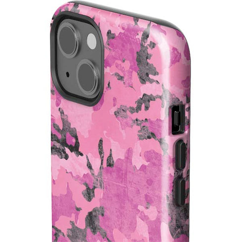 Pink Camouflage iPhone 14 Plus Impact Case