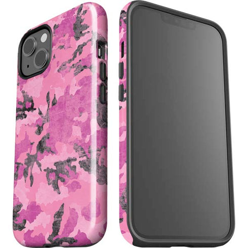 Pink Camouflage iPhone 15 Plus Impact Case