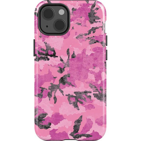 Pink Camouflage iPhone 15 Impact Case