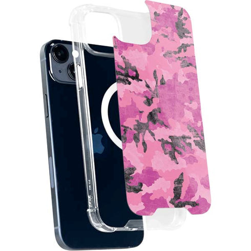 Pink Camouflage iPhone 15 Plus MagSafe Case