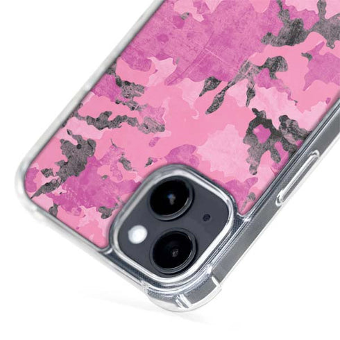 Pink Camouflage iPhone 15 Plus MagSafe Case