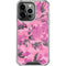 Pink Camouflage iPhone 14 Pro Clear Case