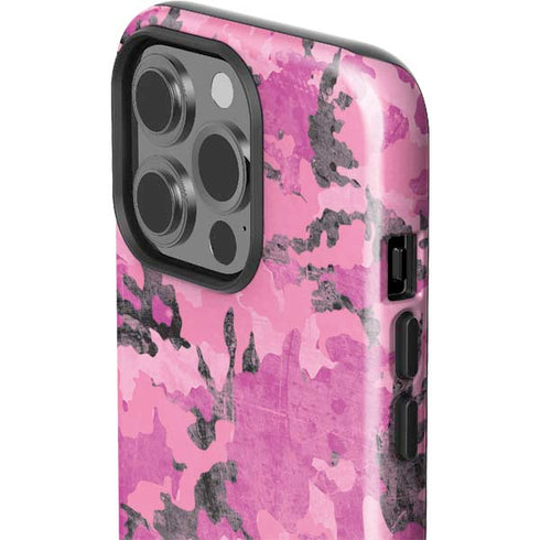 Pink Camouflage iPhone 15 Pro Impact Case