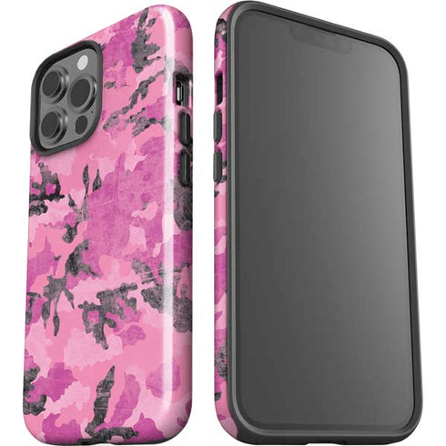 Pink Camouflage iPhone 15 Pro Max Impact Case